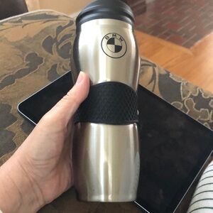 BMW Stainless Steel Travel Mug with Black Grip